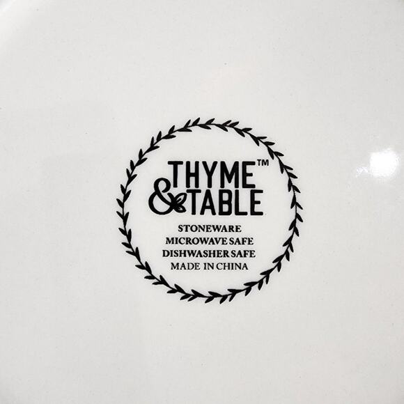 3 Thyme & Table Ava Collection Stoneware Cream & Black Dot Salad Plates EUC - Picture 5 of 5
